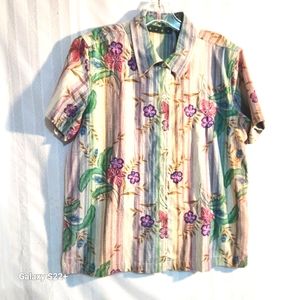 APEX MULTICOLOR BUTTONDOWN SHIRT EMBROIDERY AND SEQUENCE DETAILS ON FRONT SIZE M